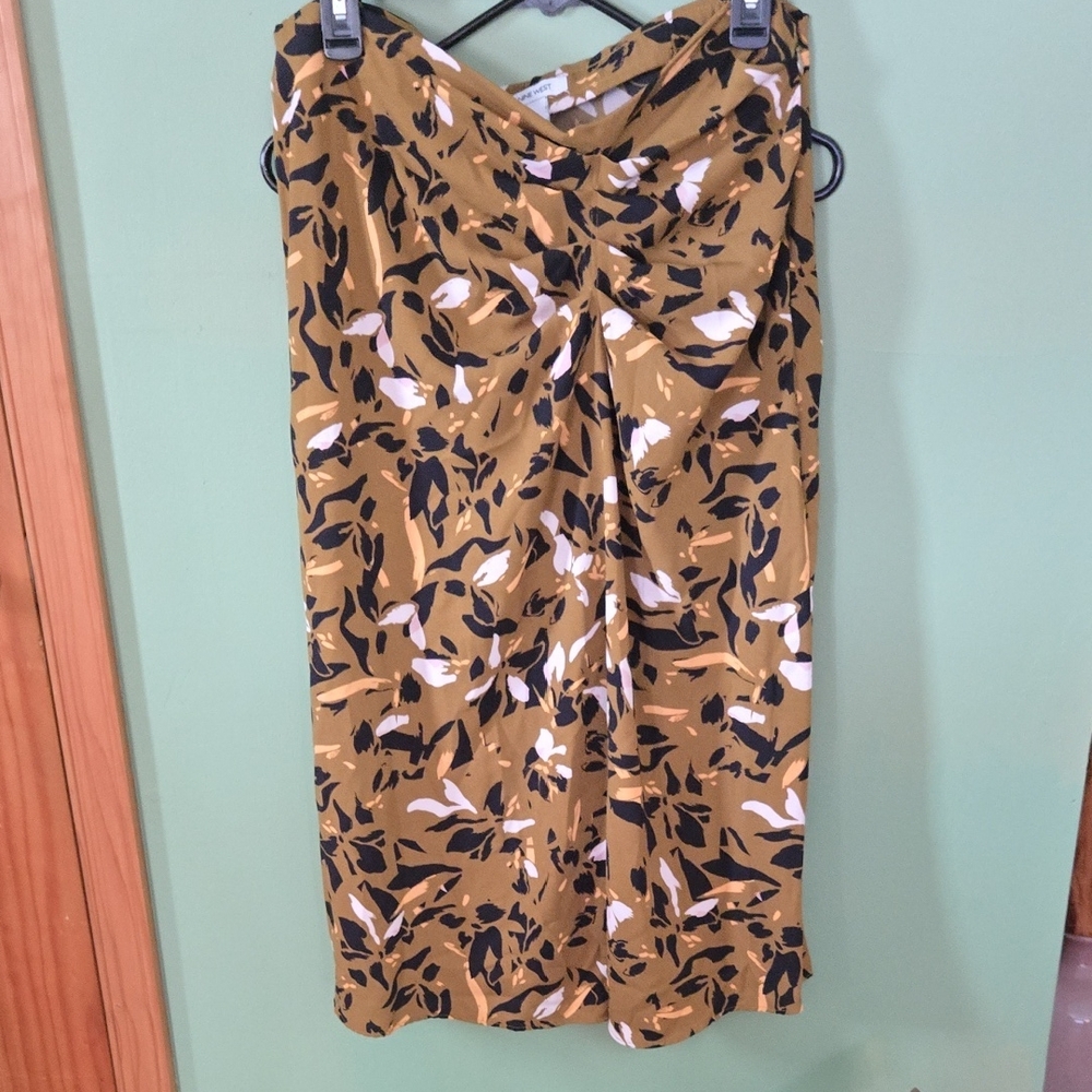 Nine West Brown Floral Pencil Skirt